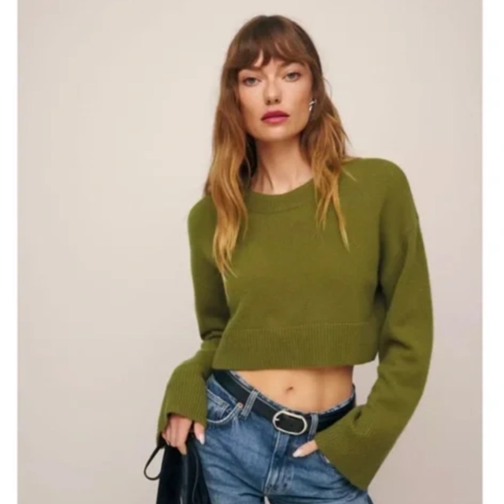 Paloma Cropped Cashmere Crew NWT